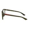 Prada optical glasses Temple red brand logo injection molding square men's Matt green 54/17/145 - h.41 basic packaging-glasses case + packaging box