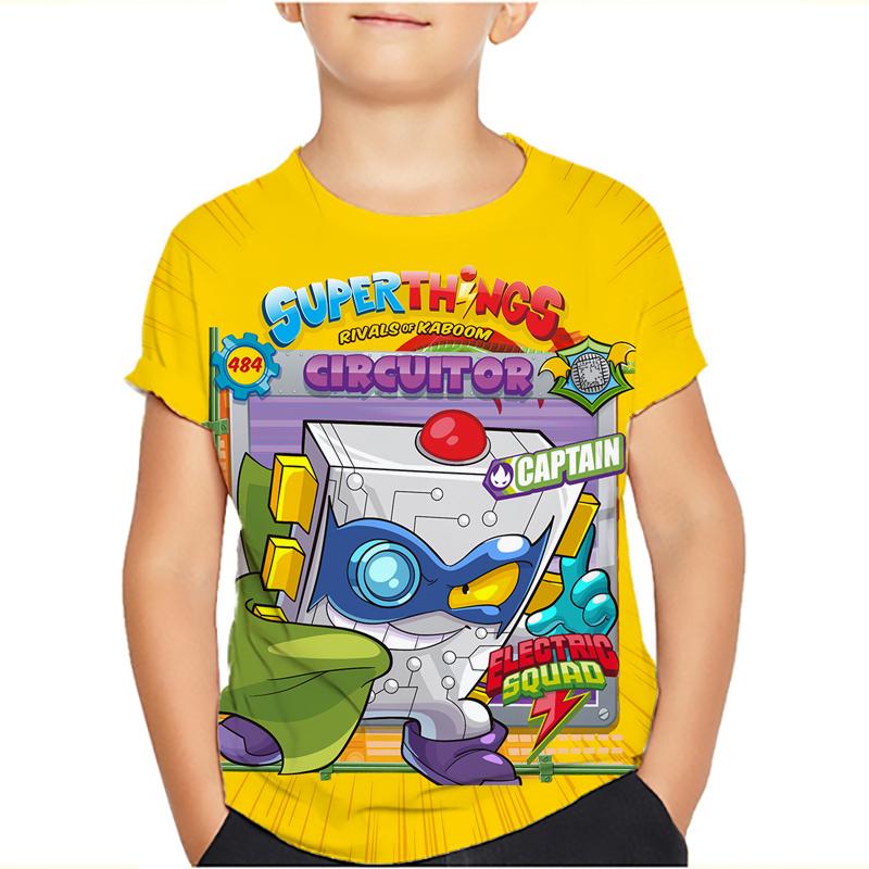 Superzings 7 Boys Clothes T-shirt New Summer Clothing Children's Wear Tops Short Sleeve Tees Kids Cartoon Tshirts
