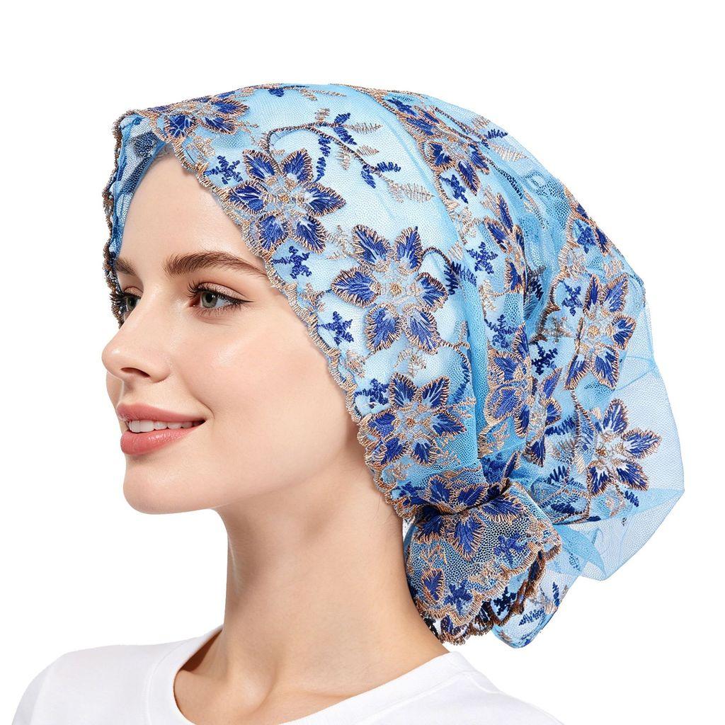 Polyester Embroidered Mesh Sun Hat With Adjustable Fit For Summer Fashion