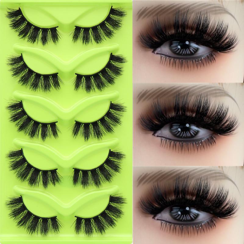 

5-Pair Set: Thick 3D Fox-Eye and Cat-Eye False Eyelashes