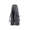 Women's Overalls Casual Lightweight Solid Color Trousers Drawstring Multi-Pockets Straight Leg Pants