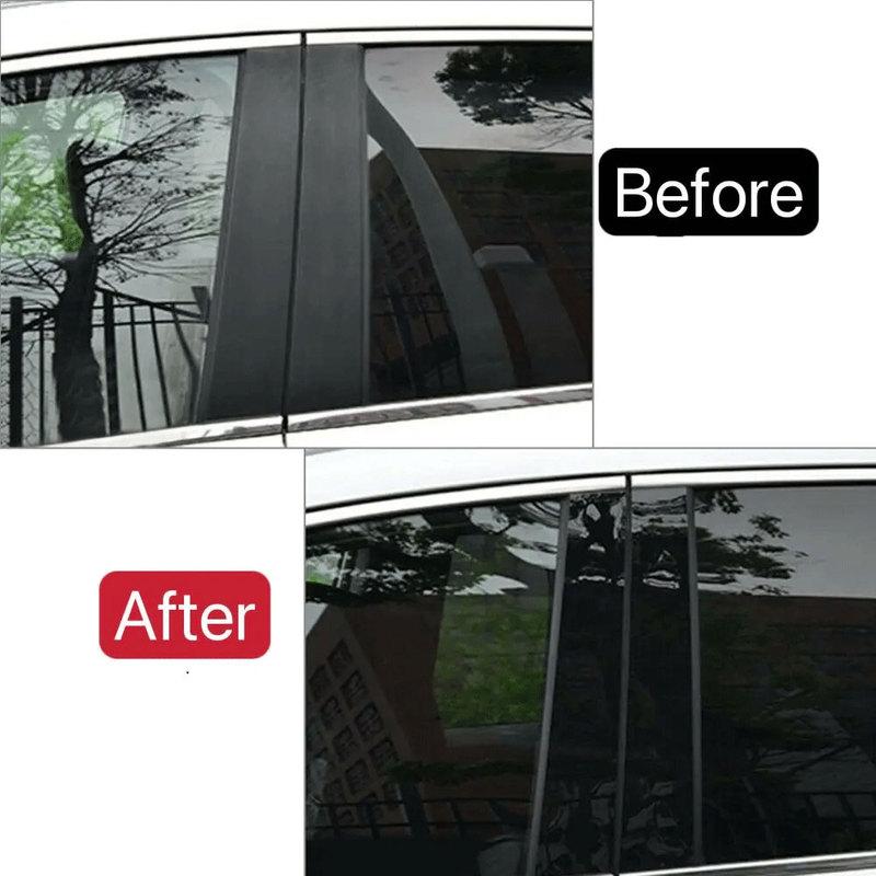 Car Door Window Trim Cover for Subaru Forester SK ~2024 Carbon Fiber Black Chrome Sticker Pillar Posts Decal Accessorie