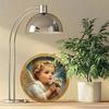Vintage Angel Baby Metal Round Wall Art 8x8 Inch Tin Sign for Bedroom Home Decor