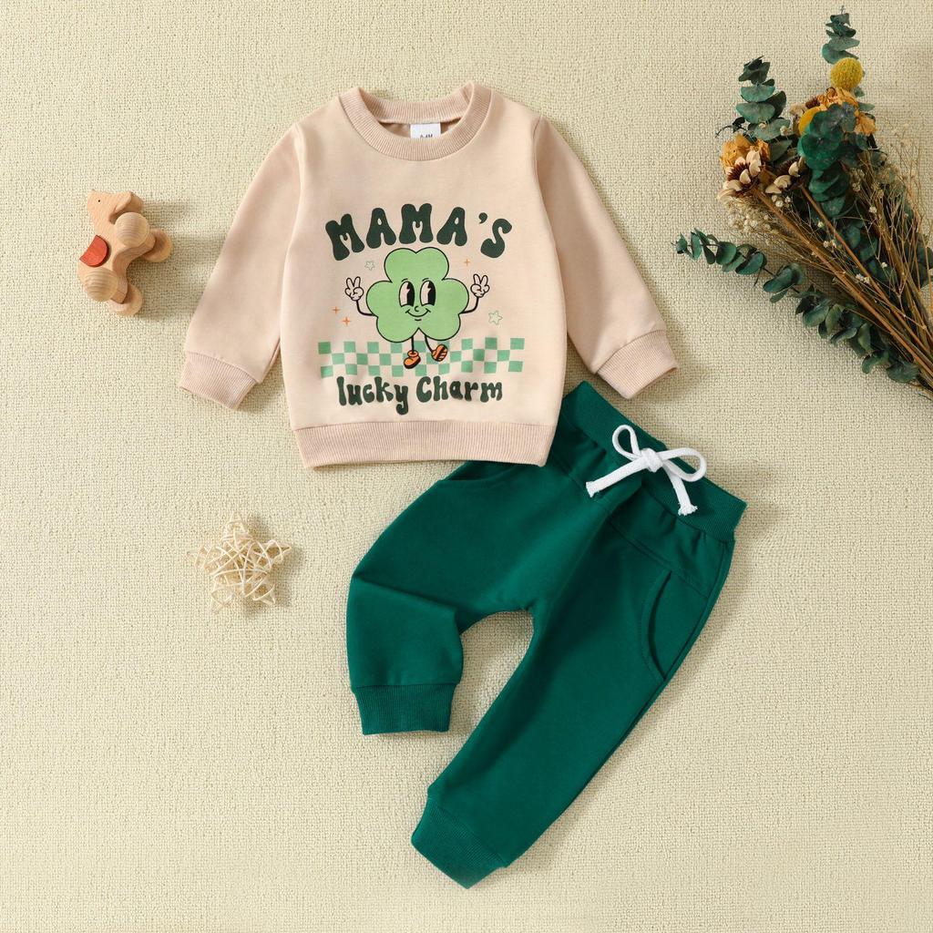 Kleinkind Langarm Oberteil & Hose Set - Frühling/Herbst Sportbekleidung für Jungen & Mädchen