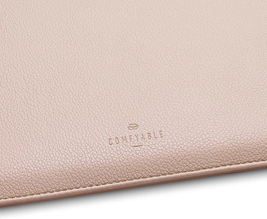 Comfyable Slim Laptop Sleeve for 15" MacBook Air (M4 2025, A3241, M3 2024, A3114 & M2 2023, A2941), Faux Leather Protective Case, Sand