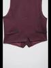 Sleeveless Slim Vest & Wide-Leg Pants Women's Suit