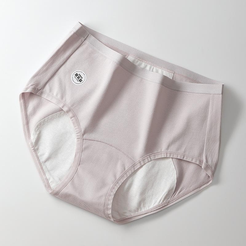

Ladies Spring and Autumn Simple Pure Cotton 7A Antibacterial Three Layer Leak Proof Physiological Underwear XL фіолетовий