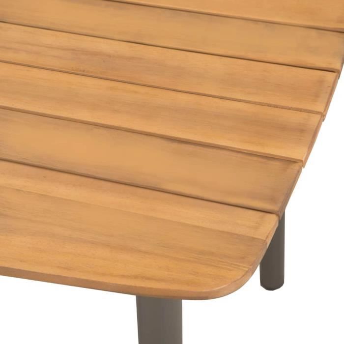 VidaXL Mobilier à dîner d'extérieur 5pcs Bois d'acacia solide et acier