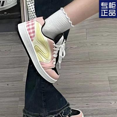 High-value Retro Trend 2025 Spring New Versatile Student Leisure Sports Board Shoes Women Pink Bread Shoes Women