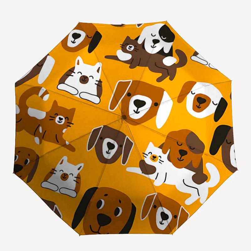 1pc PETS Open/Close Folding Umbrella, All- Portable Umbrella for & Men, Stylish Accessory (Holiday Gift) 8-Rib yy251213111