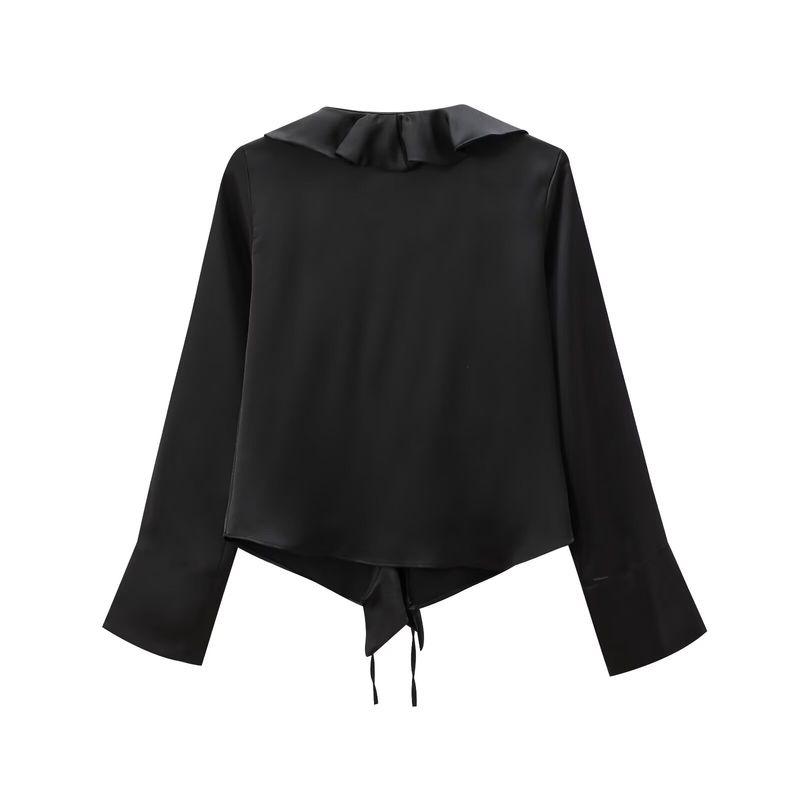 Kaslead New Arrival Women's Fashion Style Silk Satin Textured Shirt Casual Pants 3067104 3152515