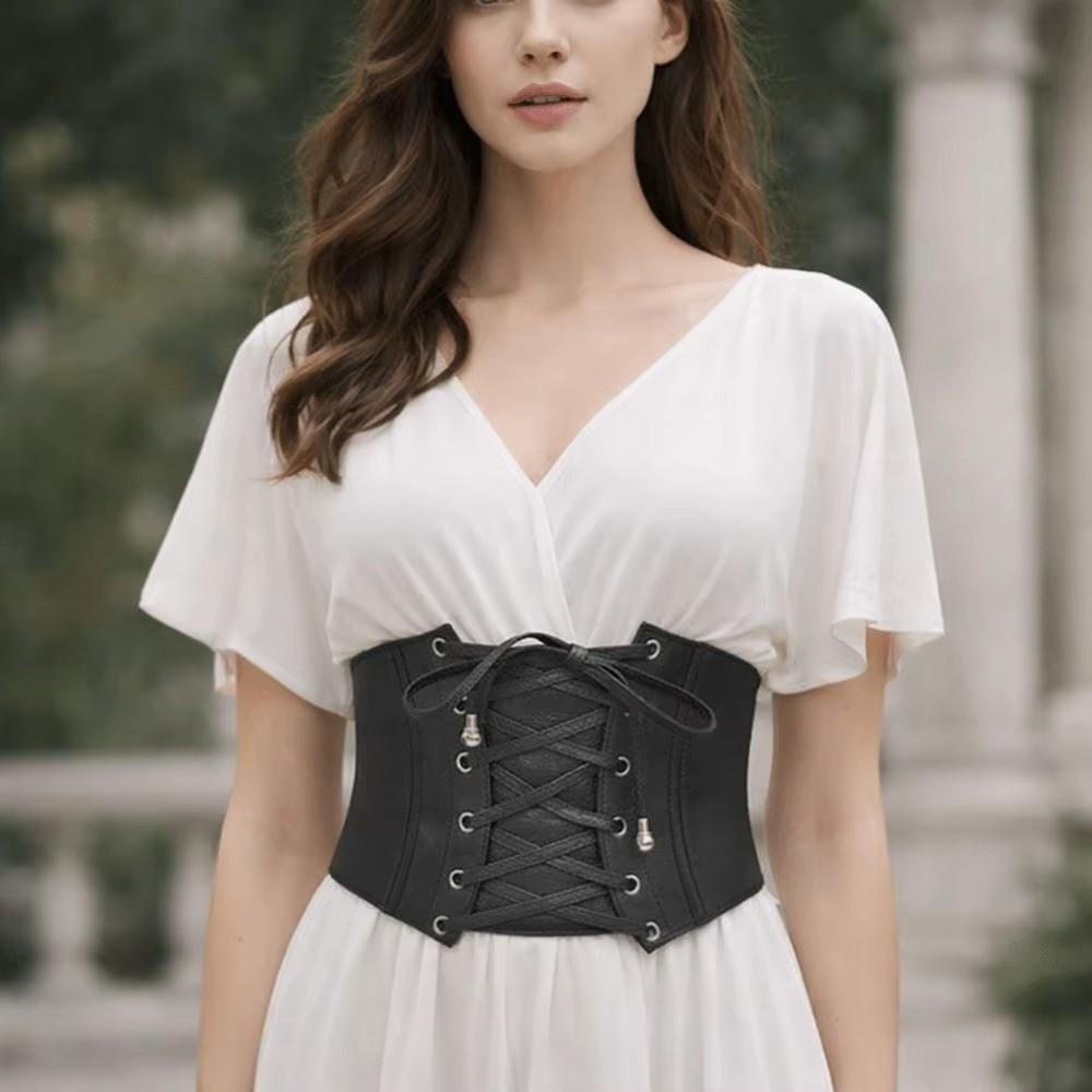 Solid Color Waist Belt Corset Elastic Belts For Women Fashion Wide Belts  for Dress Coat