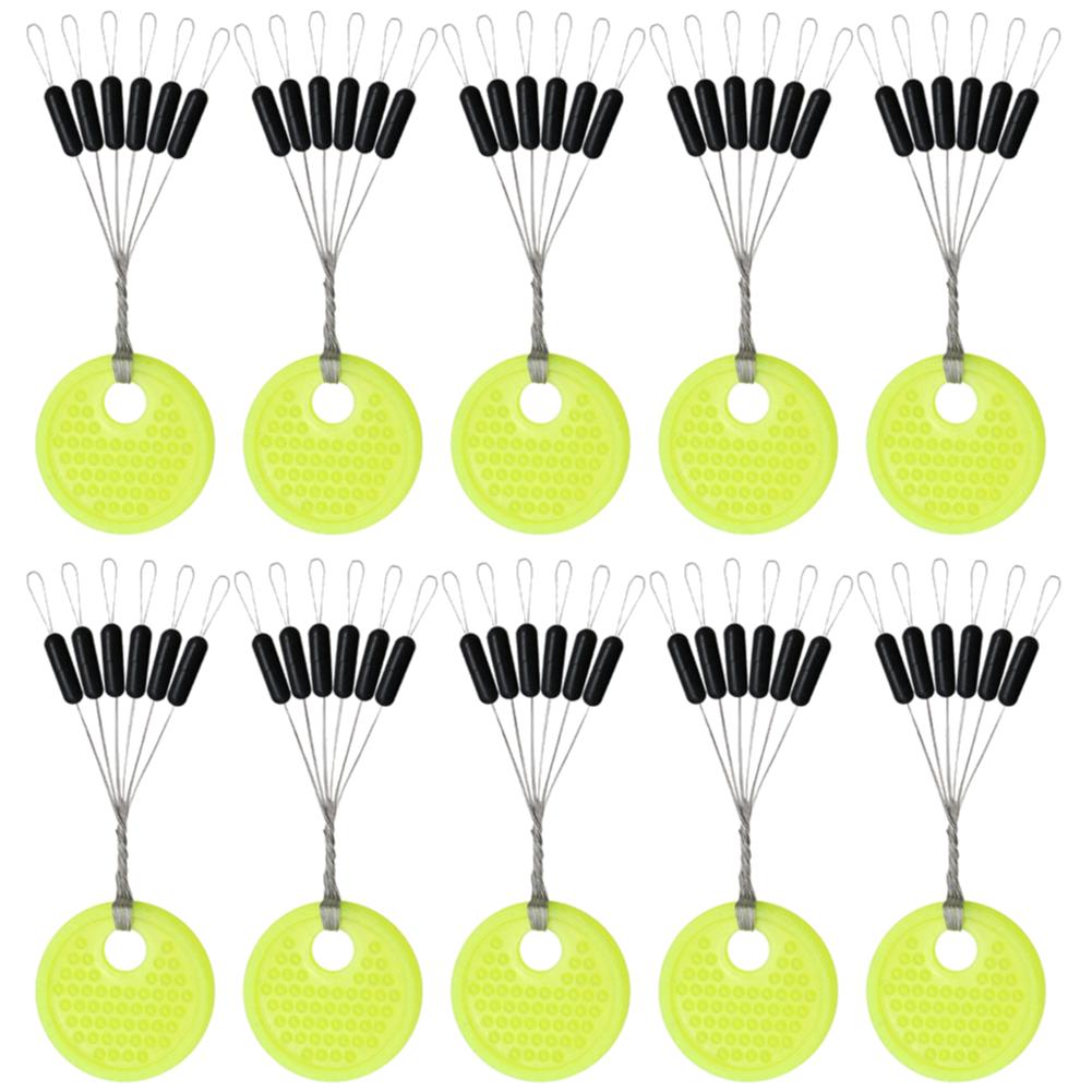 

120PCS 20 Group Resistance Space Beans Stopper Not To Hurt The Line Rubber Vertical Beans Carp Fishing Float Fishing Bobber Tool M