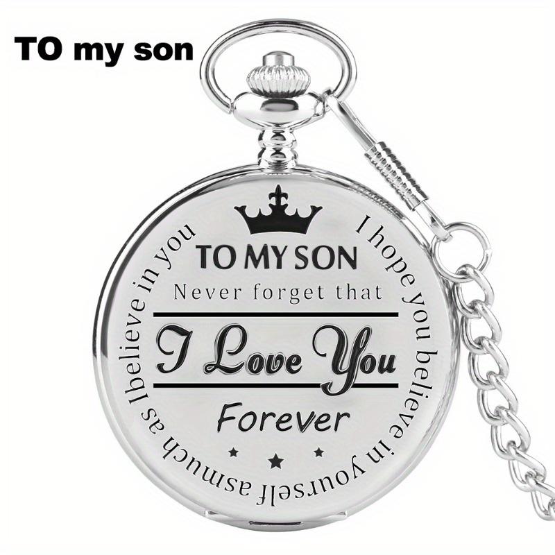 

1 Pcs To My Husband Pocket Watch Fob Chain Necklace Flip Watches Men Valentine s Day Gift Clock