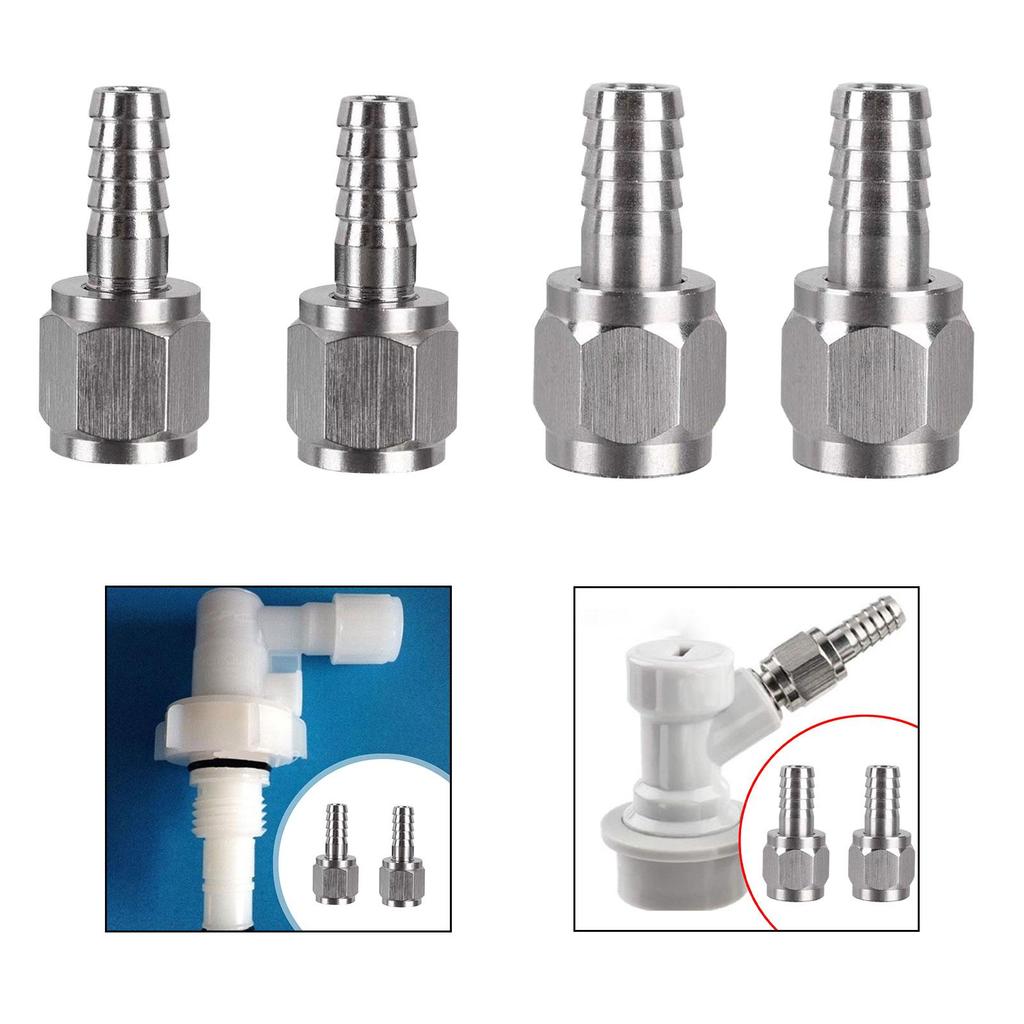 Hose Barb Fitting Easy Installation Stainless Steel Coupler for Fuel 1 4
