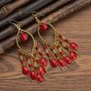 Bohemian Cross-Border Handmade Water Drop Rice Bead Tassel Earrings for Travel Photography