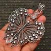White Topaz Gemstone Pendant : 925 Sterling Silver Handmade Jewelry Pendant