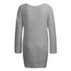 Fashion Women Casual Solid Long Sleeve Jumper V-Neck Lazy Loose Sweater Blouse