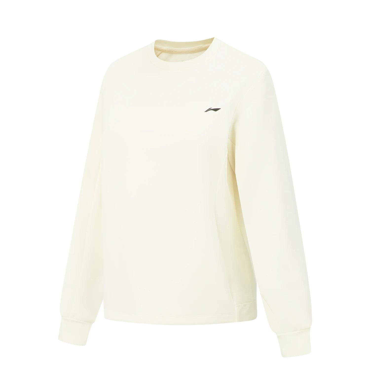 Li Ning Однотонная толстовка с круглым вырезом, влагоотводящая, универсальная, повседневная, простая, женская толстовка AWDVA70-2 XL