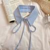 Plaid Fake Collar Women Detachable Collars For Women False Collar Lolita Lapel Tie Shawl Wrap Decoration