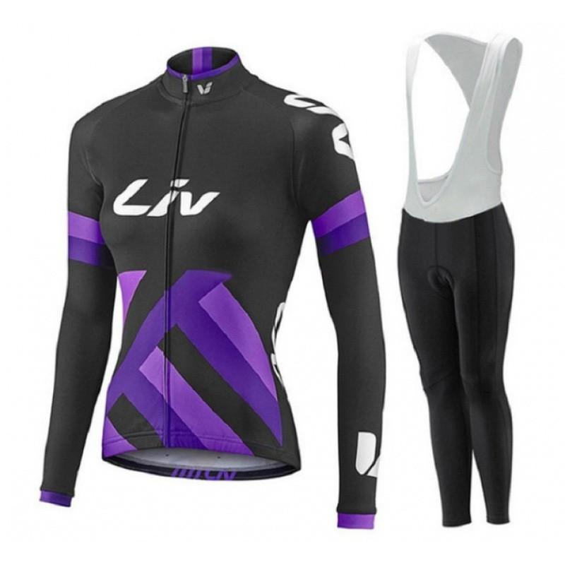 LIV Women s Team Version Long-sleeved Bicycle Riding Suit Set Breathable Tour De Thin 4xl