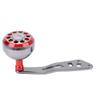 Fishing Reel Power Handle Aluminum Alloy Lightweight Ergonomic Baitcasting Reel Knob Handle Grip Red
