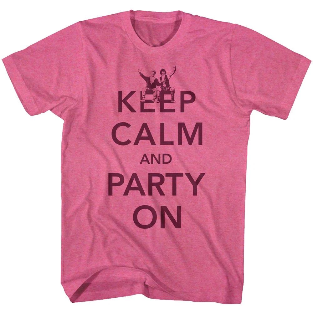 Bill & Ted s Excellent Adventure Movie Keep Calm And Party On Men s T shirt 4XL