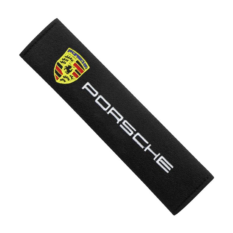 2Pcs Car Seat Shoulder Belt Cover Protector Pad Auto Accessories For Porsche Boxster Cayenne Panamera Macan Cayman 911 918 996 917 991