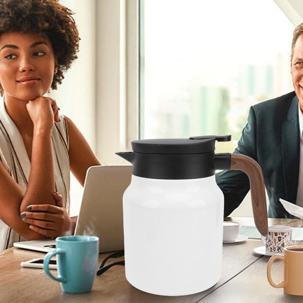 Built-in Filter Vacuum Insulated Tea Pot Stainless Steel Thermal Beverage Pitcher Home Use