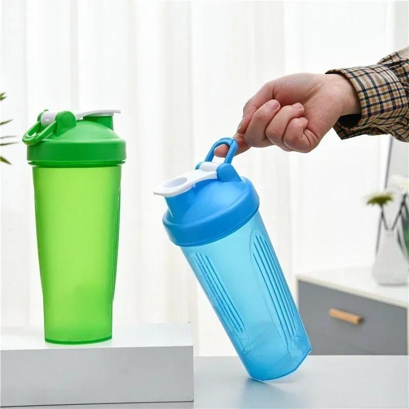 600ml Tragbare Proteinpulver Shaker Flasche Auslaufsichere Wasserflasche für Fitnessstudio Fitness Training Sport Shaker Mischbecher