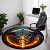 1pc Dragon Sword Print Chair Carpet for Office, Soft, Non-Slip Polyester Mat, Office, Living Room, Bedroom, Durable Polyester Yy251207127