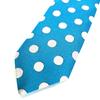 [HANG OVER] Long-selling product [Made in Japan] 6cm large polka dot tie (TurquoiseWhite)