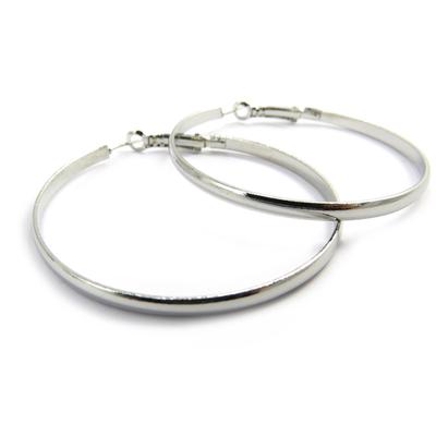 [L9583] - Silver 'Choreography' Hoop Earrings Ø 50 Mm
