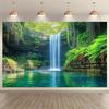 Waterfall Landscape Background Polyester Fabric Photography Background and Party Banners - Outdoor and Indoor Party Banners