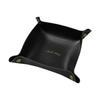 PU Leather Foldable Desktop Storage Tray, Square Organizer for Keys Jewelry Cosmetics, Waterproof Valet Tray for Home Office