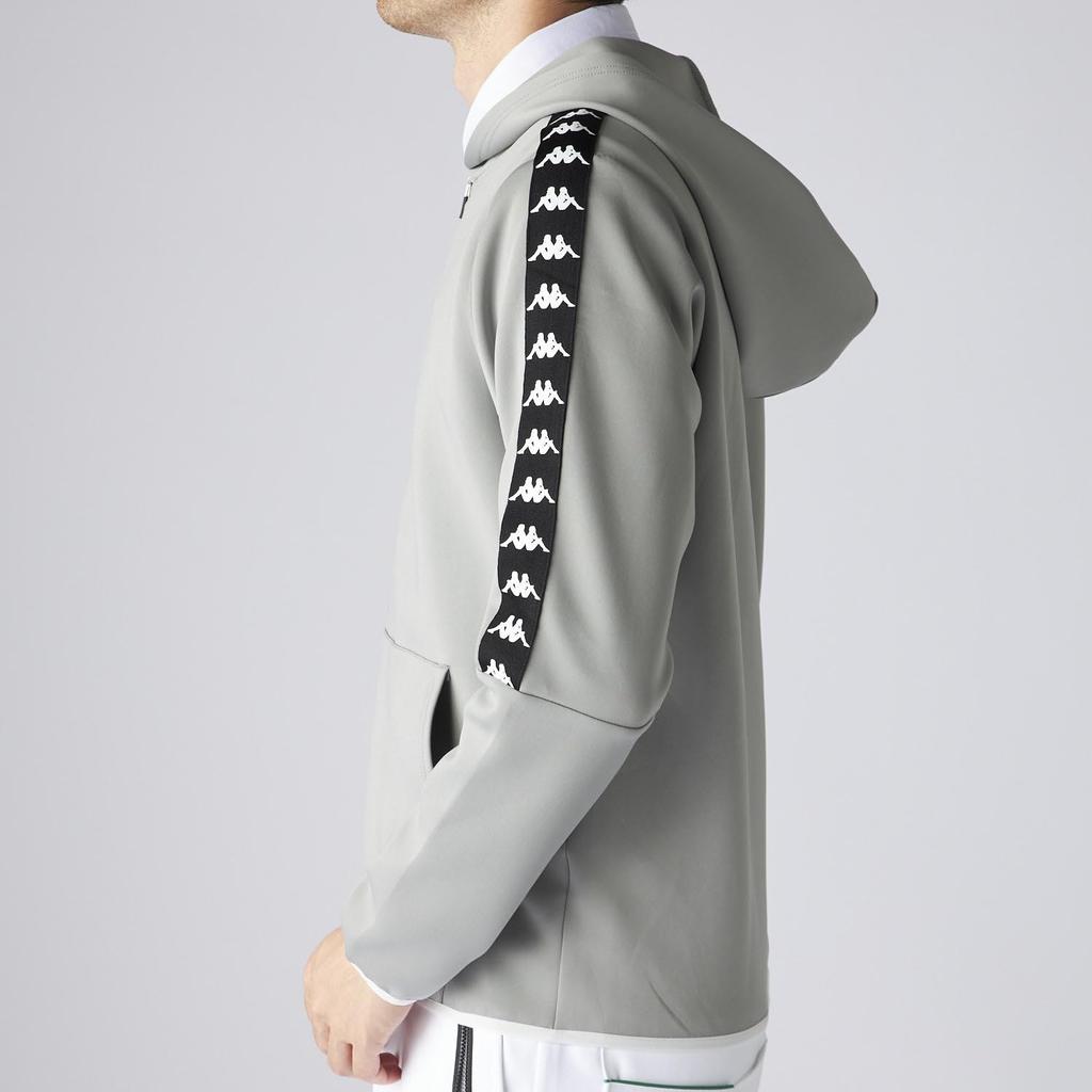 634402 Sweat Full Gray [Kappa] Men's Parka, Lightweight, Stretch, Zip,