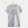 Womens Otter Line Drawing Tshirt Otter Enthusiast Gift Short Sleeve Cute Casual Summer Round Neck Cotton Women Tee Tops