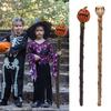 Yousheng Halloween Magical Wand with Pumpkin Bird Head Shape Three-Section Assembly Bark Texture Halloween Theme Prop