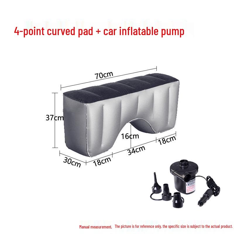 Inflatable Car Bed and Footrest for Rear Seat Use In Sedans and SUVs