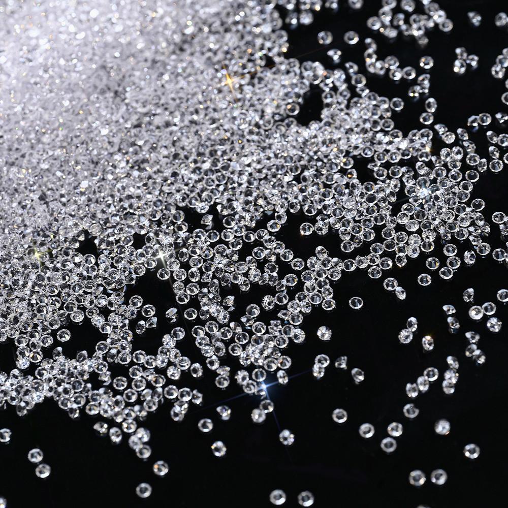 1.5mm Iridescent Micro Caviar Beads Nail Art Rhinestone 3D Clear AB Mini Pixie Crystals Gems Shiny Point-Bottom Glitter Decor *3