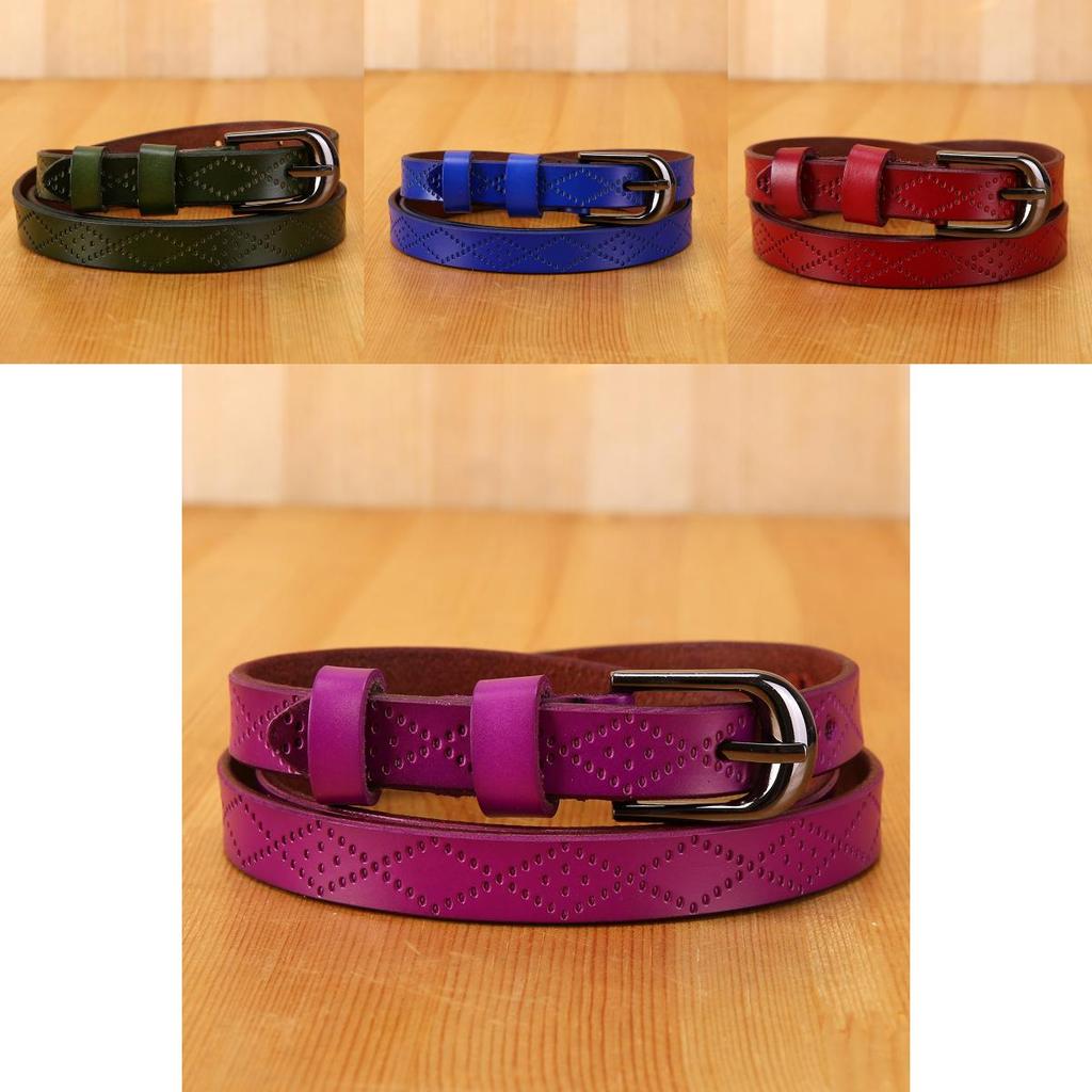 Classic Genuine Leather Belt For Women With Alloy Buckle For Casual Wear