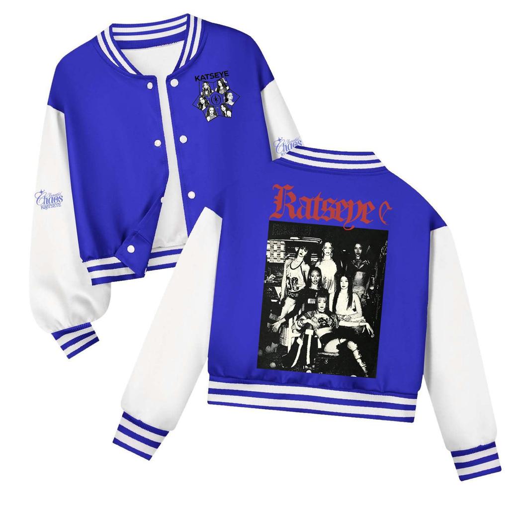 Kids Printed Baseball Jacket Casual Loose Fit Outerwear for Boys and Girls
