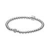 925 Silver Women's Bracelet with Heart T-shaped Buckle and Adjustable Bracelet, Fashionable DIY Jewelry Gift