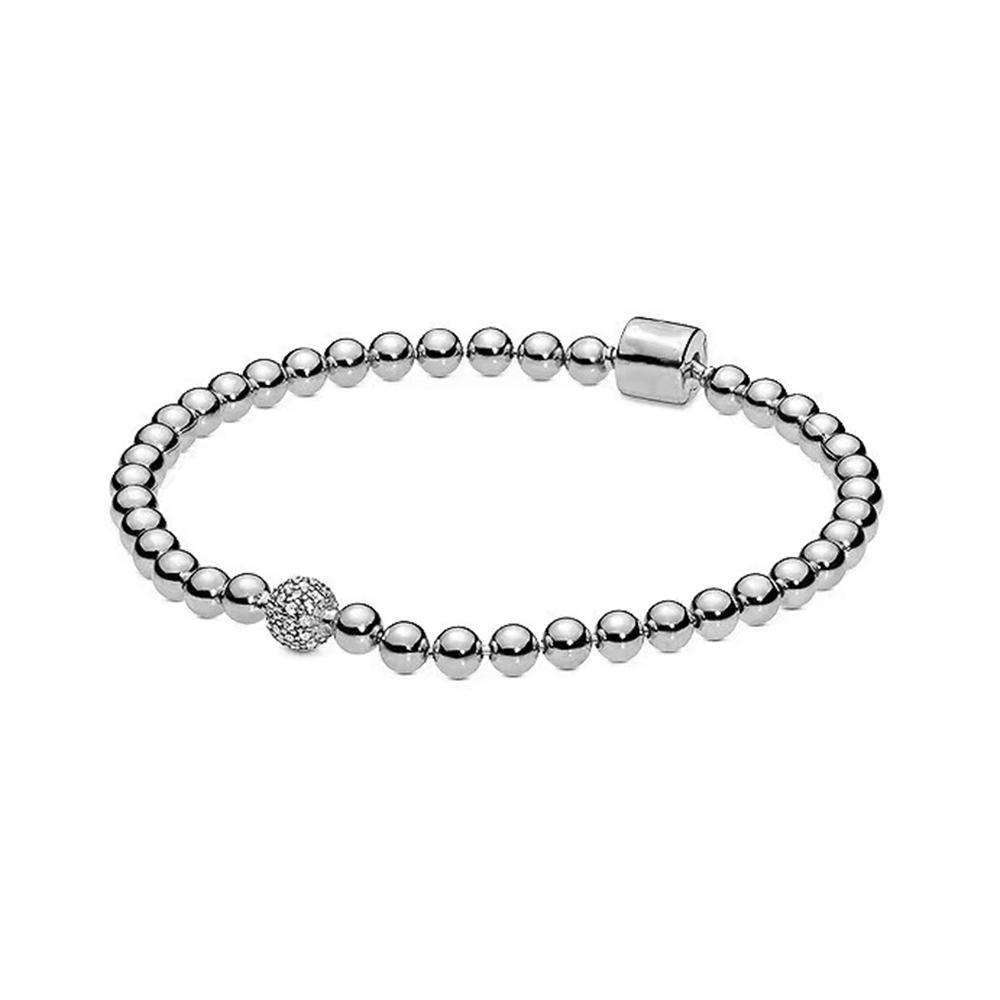 925 Silver Women's Bracelet with Heart T-shaped Buckle and Adjustable Bracelet, Fashionable DIY Jewelry Gift