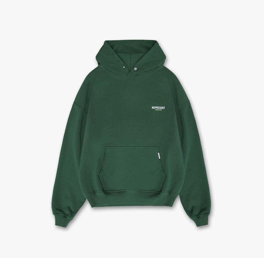 REPRESENT Minimalist Slogan Logo Printed Hooded Sweater High Street Niche Cotton 420g Terry