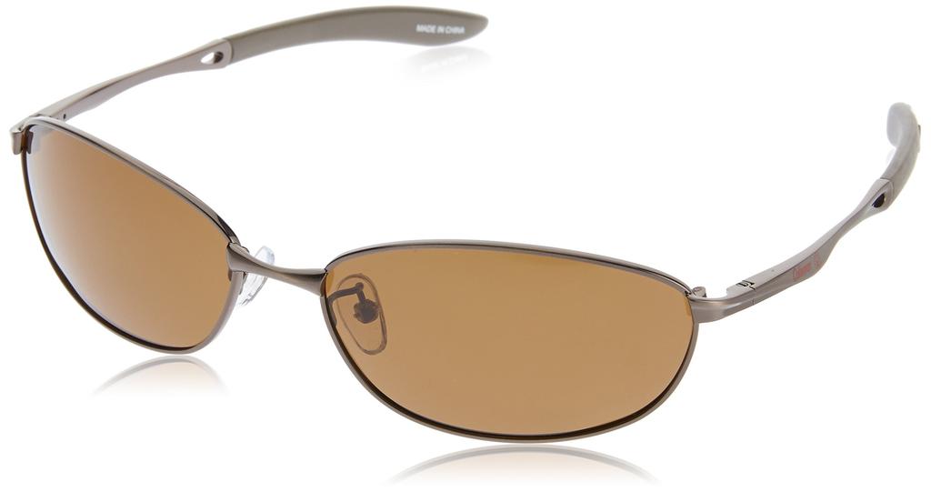 Coleman Polarized Shirred Spring Sunglasses, Brown, Hinge, CO3008-2