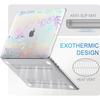 Coque pour MacBook Pro 14 Pouces 2024 2023 2021 M4 M3 M2 M1 Pro/Max, Protection Rigide Transparent Motif Plante