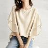Top Estivo da Donna in Chiffon con Maniche a Pipistrello, Nuova Blusa Casual Traspirante a Maniche Corte Larga con Girocollo