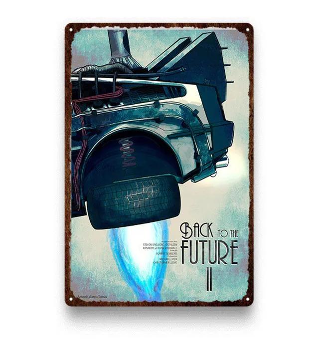 Back To The Future Poster Metal Tin Sign Vintage Home Decor Movie Wall Sticker Metal Plaque Retro Iron Painting Room Decor 30x40