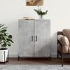 Vidaxl Cabinet, Concrete Grey, 69.5X34X90 Cm, Wood-Based Material